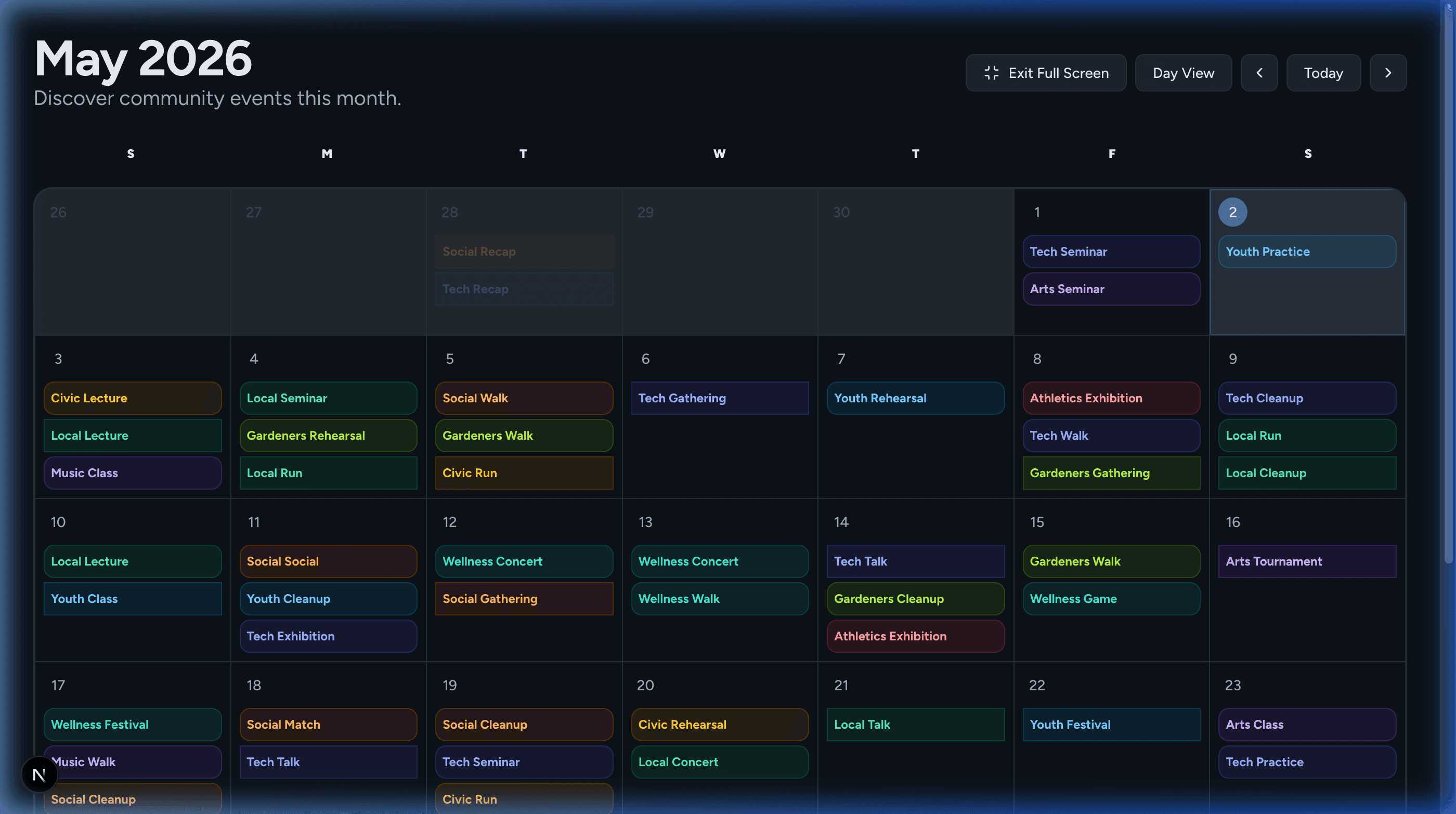 OurCommunity (Dark Theme)